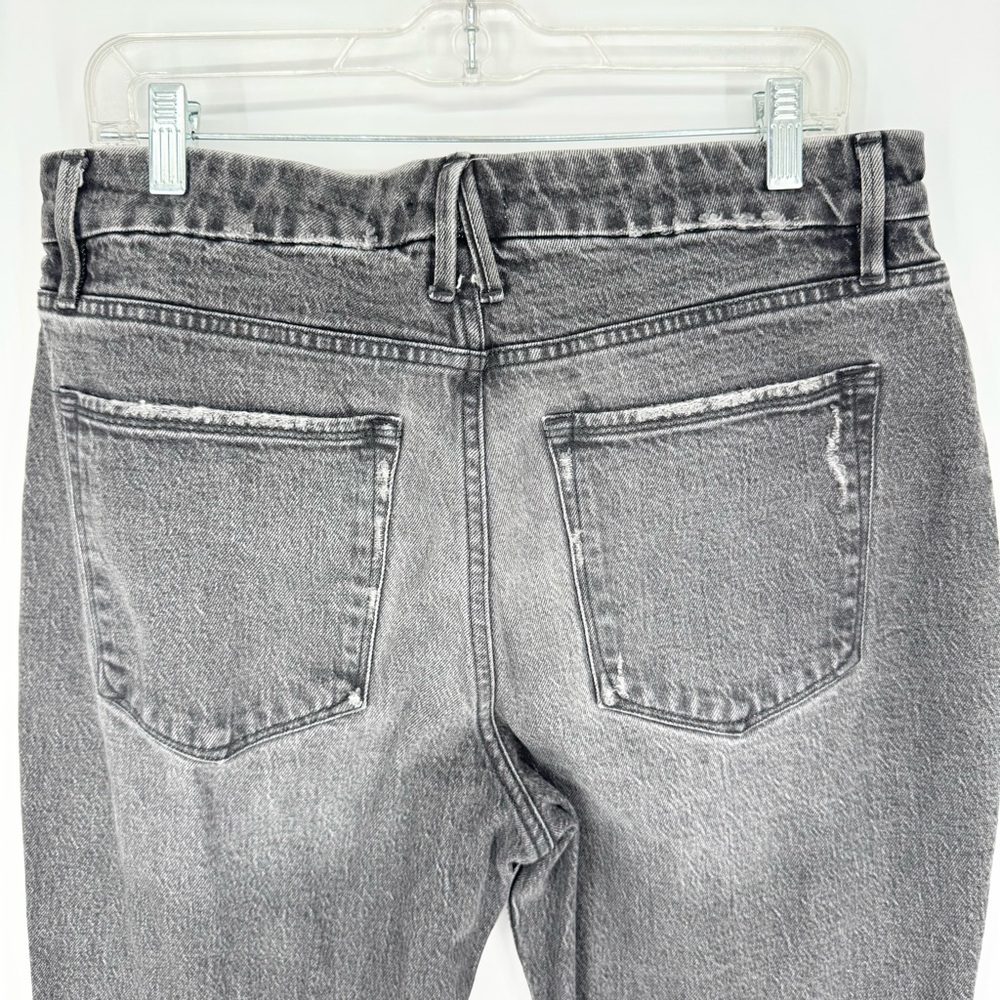 Good American Good Girlfriend High Waist Straight Leg Jeans In Black217 Sz 10/30 - Picture 10 of 12